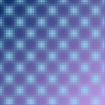 Abstract blue and purple gradient background featuring a geometric halftone.. Stock Illustration