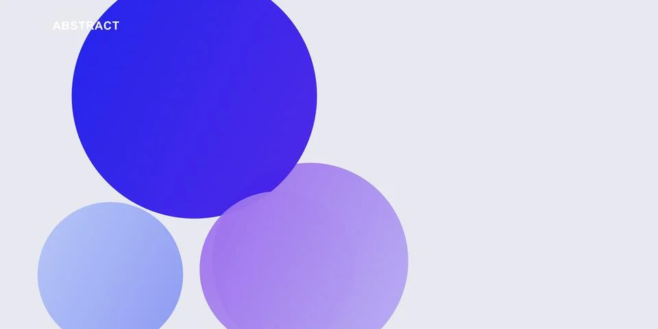 Abstract blue and purple gradient circles design Stock Illustration