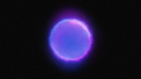 Abstract blue and purple pulsating gradient ring. Moving, looping banner with Stock Footage 332163130