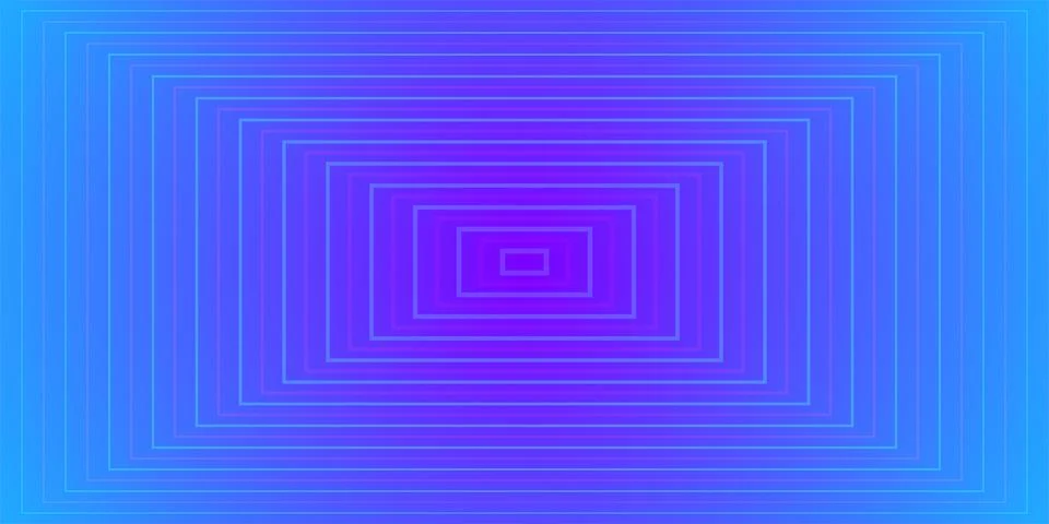 Abstract blue and purple rectangle tunnel background Stock Illustration