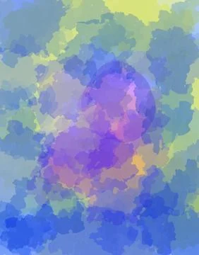 Abstract Blue and Purple Watercolor Vector Background with Soft Blended Stain Stock Illustration