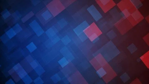 Abstract Blue and Red pixel block background Stock Illustration