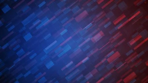 Abstract Blue and Red pixel block background Illustrazione stock