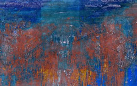 Abstract blue and red textural background with white paint lines, divorces Stock Illustration