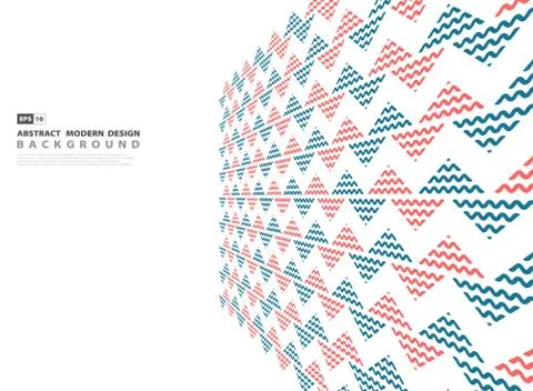 Abstract blue and red triangle modern design of minimal artwork template Stock Illustration