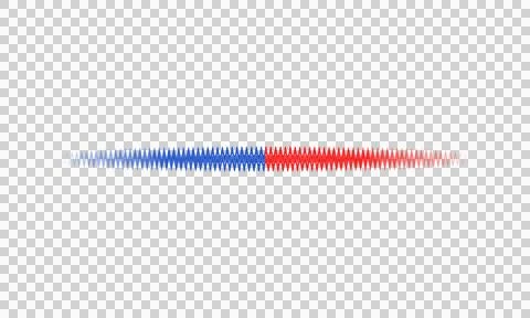 Abstract Blue and Red Waveform Line PNG isolated on transparent background 库存照片