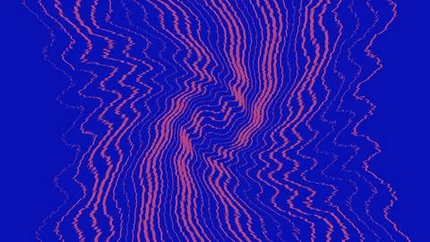 Abstract blue and red wavy lines digital texture background Illustrazione stock