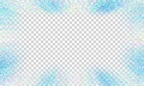 Abstract Blue and Silver Pointillism Vignette Border Frame Stock Illustration