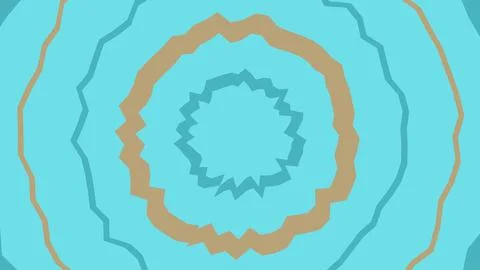 Abstract blue and tan circular ripple pattern background Stock Illustration