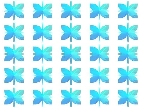 Abstract Blue and Teal Gradient Butterfly Pattern Stock Illustration