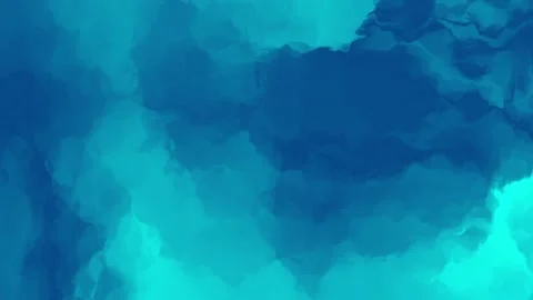 Abstract blue and teal loopable watercolor style background, soft blurred Stock Footage 331188768