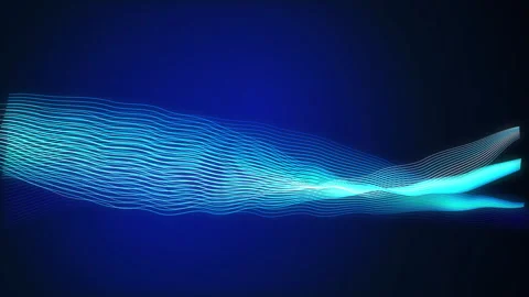 Abstract blue and turquoise wavy line pattern motion graphic background sea.. Vídeos de archivo 345628135