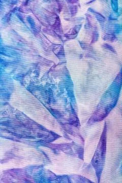Abstract blue and violet pattern on silk batik Foto stock