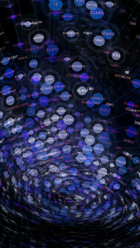 An Abstract Blue and White Bubble Pattern Set Against a Dark Background Stock Footage 288650395