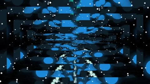 Abstract Blue and White Circular Pattern with Sliced Effect Stock Footage 332255600