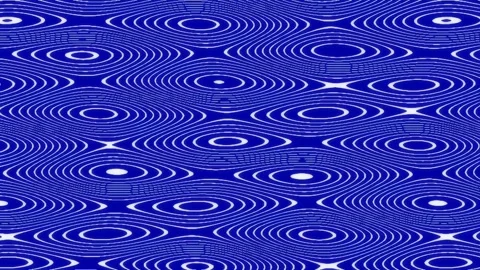 Abstract blue and white circular ripple wave pattern background loop Stock Footage 342158888