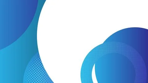 Abstract Blue and White Circular Shapes Background with Gradient Design Stock Illustration