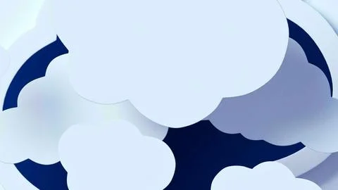 Abstract blue and white cloud shapes Stock Photos