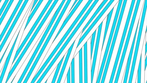 Abstract blue and white diagonal stripe pattern with black lines Stock Footage 297247297