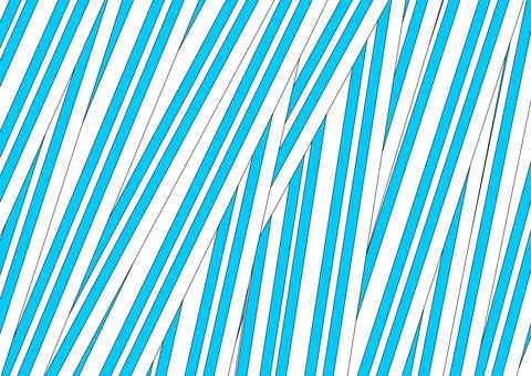 Abstract blue and white diagonal stripe pattern with black lines Stockillustratie