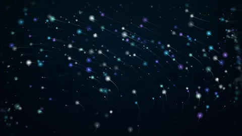 Abstract Blue and White Glowing Particles Stream Background Loop Video stock 343736110