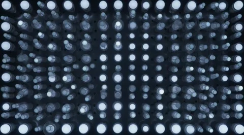 Abstract blue and white LED light array background Stock Footage 331450119