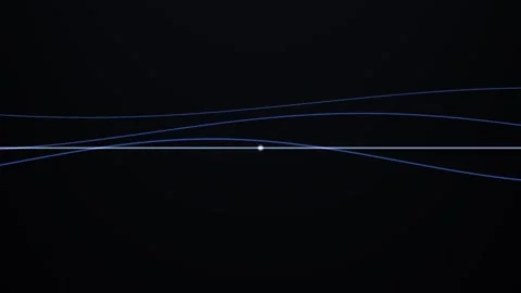 Abstract blue and white lines emanate from a central point Stock Footage 323711893
