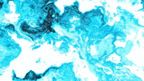 Abstract blue and white liquid marble texture with swirling motion. 4K Video stock 344577587