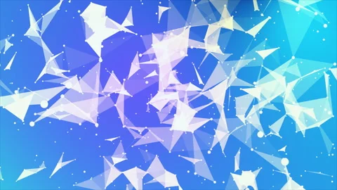 Abstract blue and white plexus background rotating in 3D space Stock Footage 320123500