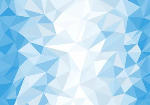 Abstract blue and white polygon background Stock Illustration