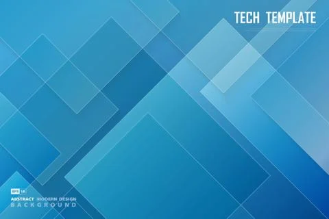 Abstract blue and white tech design of minimal presentation background. Stock Illustration