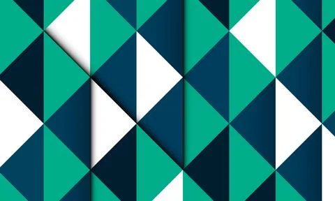 Abstract blue and white triangles in seamless pattern. Illustrazione stock