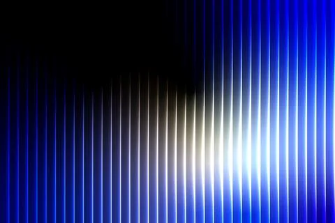 Abstract blue and white vertical lines with dark background and bright ligh.. Stock Illustration