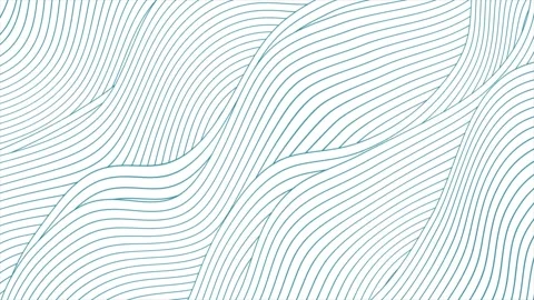 Abstract Blue and White Wavy Line Pattern Repetitive Curves 4K Video stock 332132901