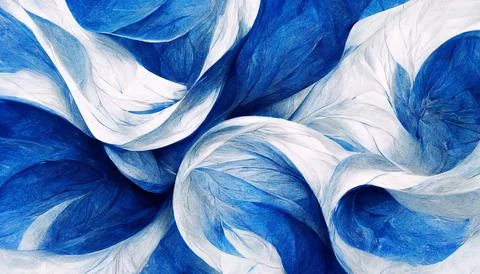 Abstract Blue and White Wavy Background Stock Illustration