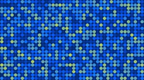 Abstract blue and yellow blinking disco circles seamless pattern background Stock Footage 67960693