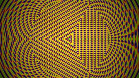 Abstract blue and yellow geometric pattern with digital vortex motion backg.. Stock Footage 337658798