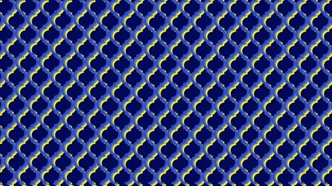 Abstract Blue and Yellow Geometric Pattern Loop Background. 库存影片 339218418