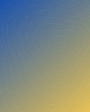 Abstract Blue and Yellow Gradient Background with Topographic Contour Lines.. Stock Illustration