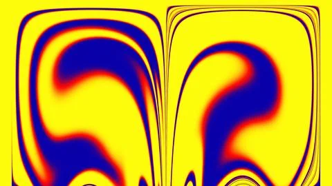Abstract Blue and Yellow Liquid Fluid Wave Background with Red Accent Stock Illustration