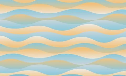 Abstract blue and yellow wave pattern background and texture. Stockillustratie