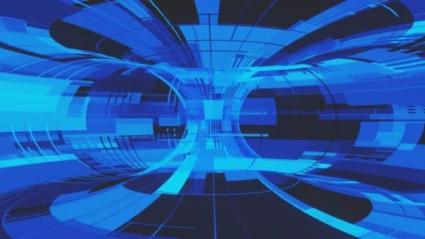 Abstract blue animation cyber or technology background Stock Footage 168980261