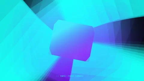 Abstract blue animation with geometric shapes and zooming motion Stock Footage 345013175