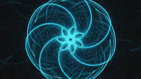 Abstract blue antimatter space vortex, surreal illusion fractal endless Stock Footage 147276076