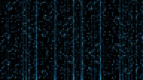 Abstract blue aqua visualization dot in laser glow technology binary digita.. Video stock 271181704