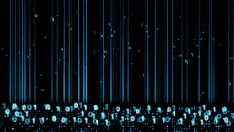 Abstract blue aqua visualization scale wipe glow laser technology binary di.. Stock Illustration