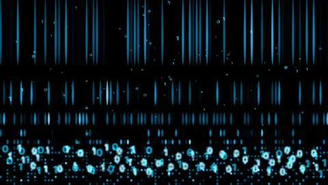 Abstract blue aqua visualization scale wipe glow laser technology binary di.. Stock Illustration