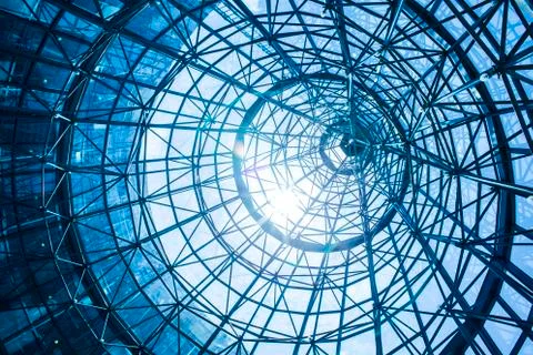 Abstract blue architecture Stock Photos