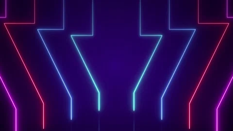 Abstract blue arrow and line neon, disco party futuristic looping background Stock Footage 230552894