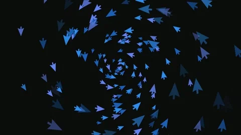 Abstract Blue Arrow Cursor Animation Pattern Stock Footage 314476102
